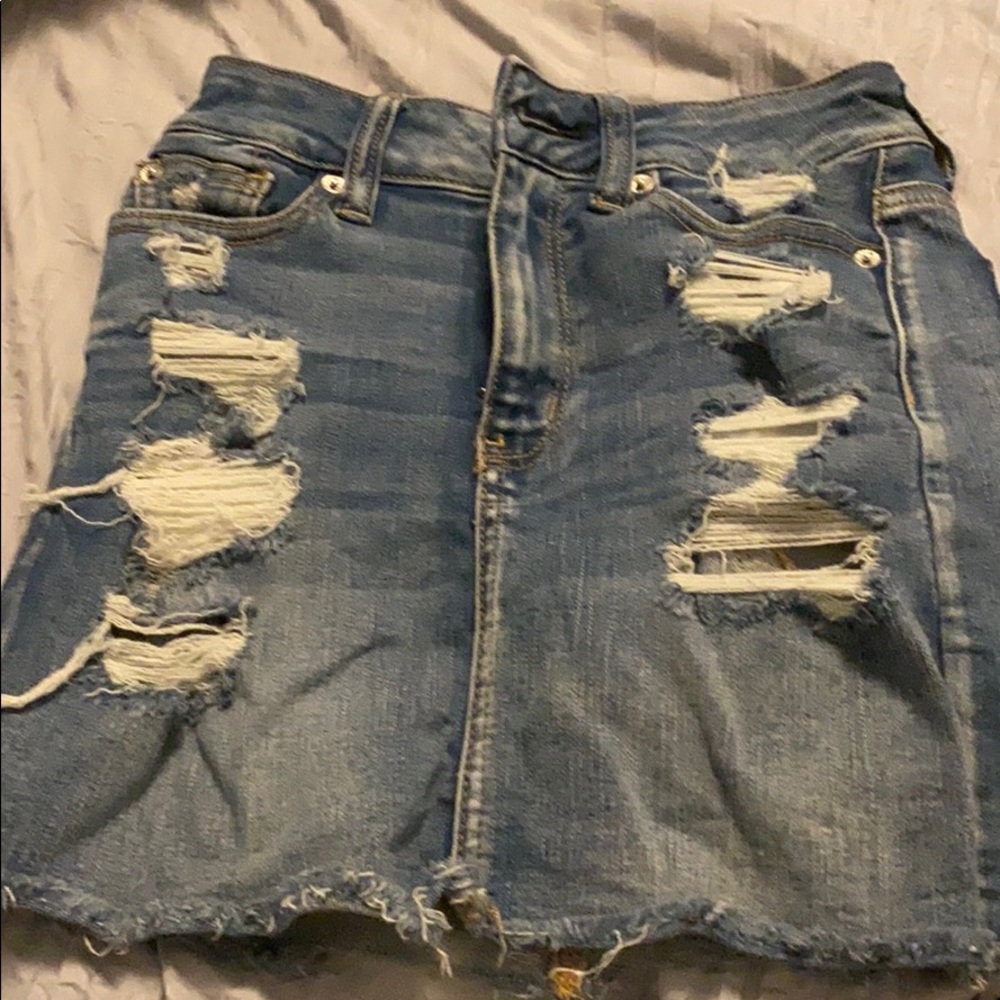 American eagle jean skirt